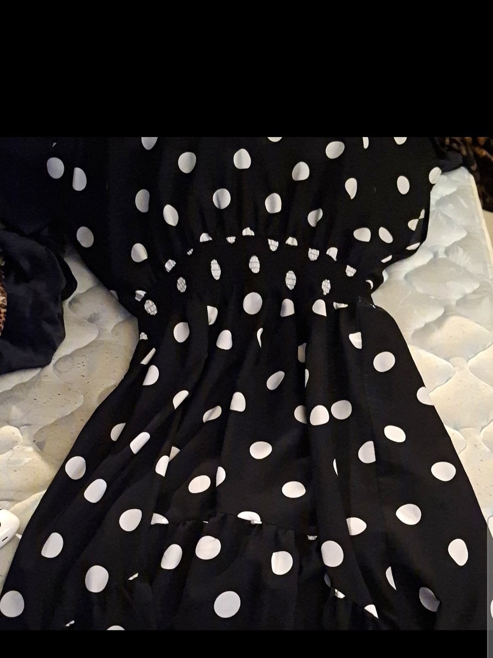 BMlle Gabrielle Black and White Polka Dot Casual Ladies Dress